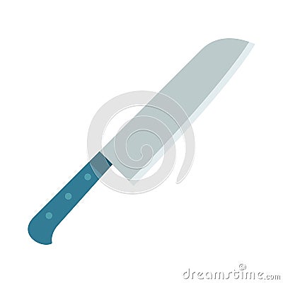 Vector illustration of santoku knife, convenient for chopping meat, shredder vector flat icon Cartoon Illustration