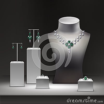 Vector jewelry shop Vector Illustration