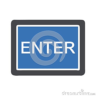 Vector Illustration Keyboard Enter Key Symbol for Digital Design and Interface UI Elements Cartoon Illustration