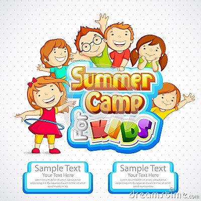 Summer Camp for Kids Vector Illustration