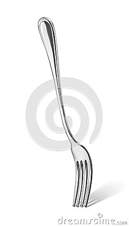 kitchen fork on a white background Cartoon Illustration