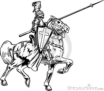 Mounted Knight Vector Illustration Vector Illustration