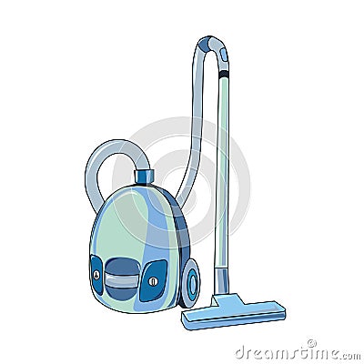 The vector illustration of the Ðµlectric vacuum cleaner Vector Illustration