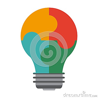 Light bulb, idea symbol. Technology innovation, bussiness Vector Illustration