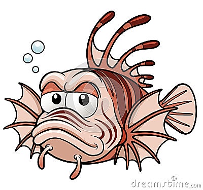 Lionfish cartoon Vector Illustration
