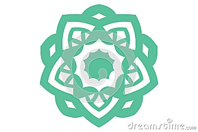 Illustrationof of octagonal star flower Vector Illustration