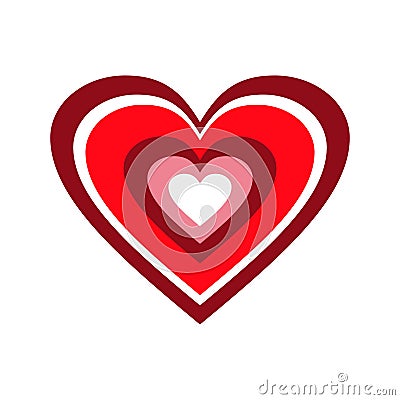 Vector illustration. Loving heart. Rainbow heart. Valentine`s day. Vector Illustration
