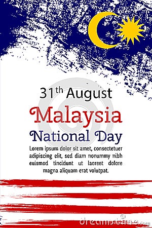 Vector illustration for Malaysia National Day Cartoon Illustration