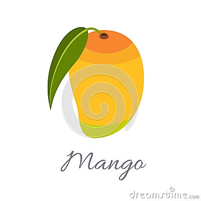 Mango icon with title Vector Illustration