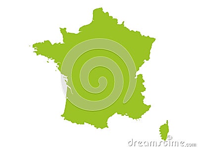 Map of France Vector Illustration