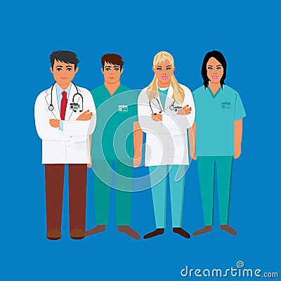 Doctors, medical personnel, vector illustration Vector Illustration