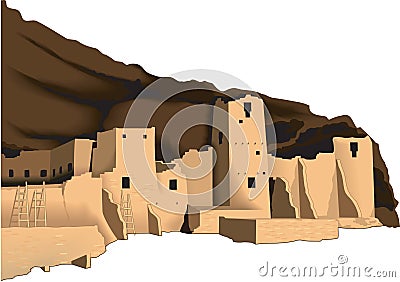 Mesa Verde Vector Illustration Vector Illustration