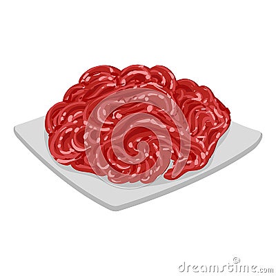 Vector illustration of mince meat Vector Illustration