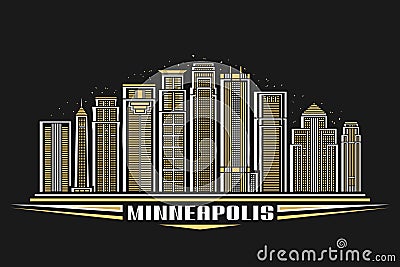 Vector illustration of Minneapolis Vector Illustration