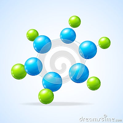 Vector illustration molecule Vector Illustration