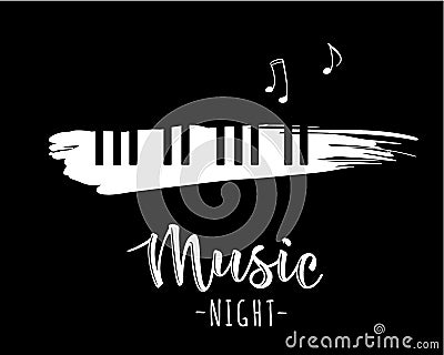 Vector illustration of a music design element. Music night. Vector Illustration