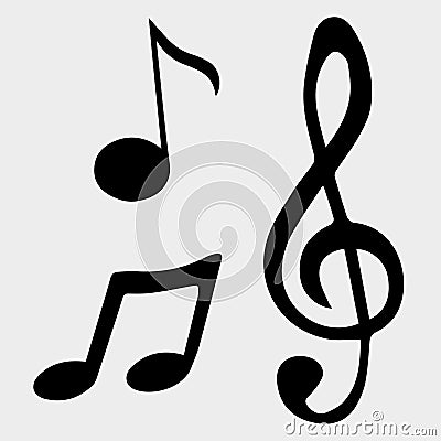 Vector illustration music note symbols Vector Illustration