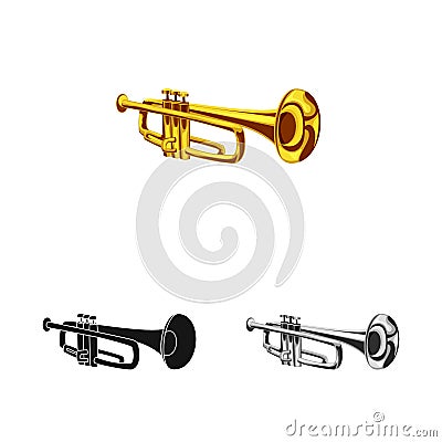 Vector illustration of music and tune symbol. Collection of music and tool stock vector illustration. Vector Illustration