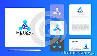 Vector Illustration Musical Logo Design Vector Illustration