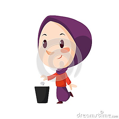 Vector - muslim girl Vector Illustration