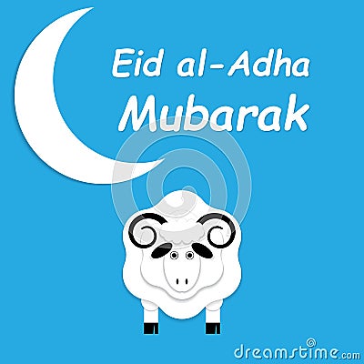 Vector illustration, Muslim holiday Eid al adha Mubarak Vector Illustration