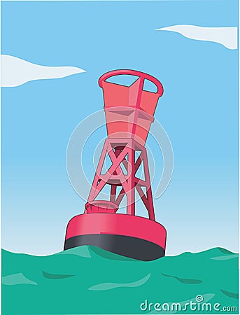Navigation Buoy Vector Illustration Vector Illustration