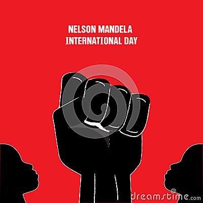 Vector illustration Nelson Mandela international day social and political concept Vector Illustration