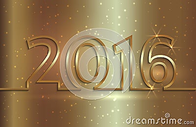 Vector illustration of 2016 new year greeting Vector Illustration