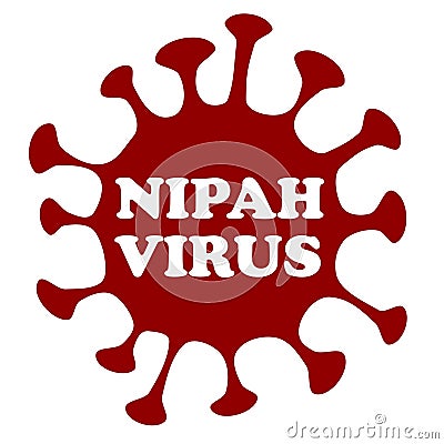 Vector illustration of Nipah virus of paramyxovirus type Vector Illustration