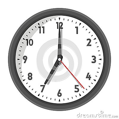 Vector illustration of office wall clock Vector Illustration