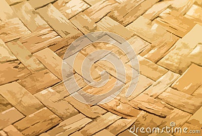 Vector illustration the texture of the weaved straw Vector Illustration