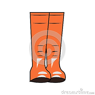 Vector illustration of a pair of rubber boots Vector Illustration