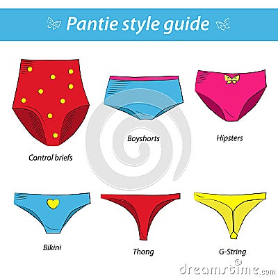 Panties collection Vector Illustration