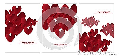 Vector illustration paper heart set design I Vector Illustration