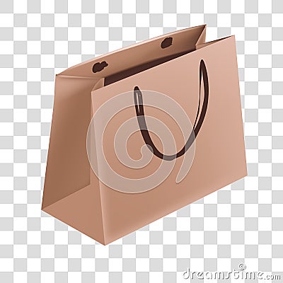 Vector illustration of paper natural bag. Vector Illustration