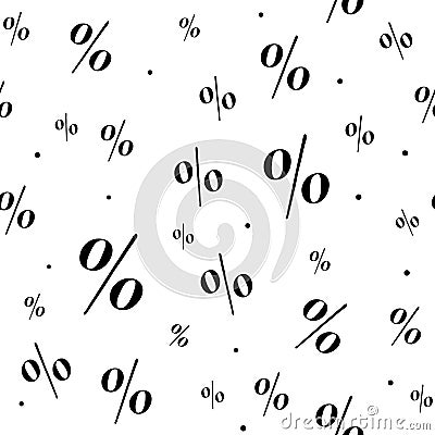 Vector illustration of percent seamless pattern Vector Illustration