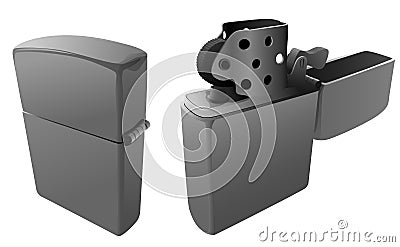 Vector illustration of petrol lighter. Vector Illustration