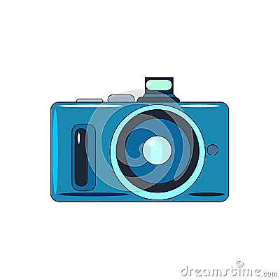 The vector illustration of the photo camera Vector Illustration