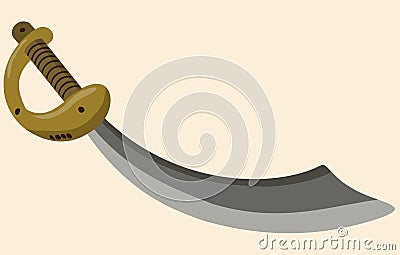 Vector illustration of pirate sabre. Vector Illustration