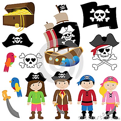 Vector Illustration of Pirates Vector Illustration