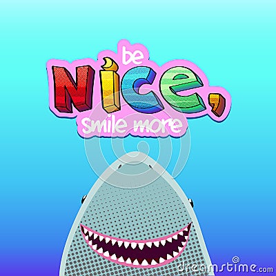 Be Nice sticker Vector Illustration