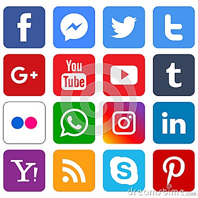 social media icons Vector Illustration