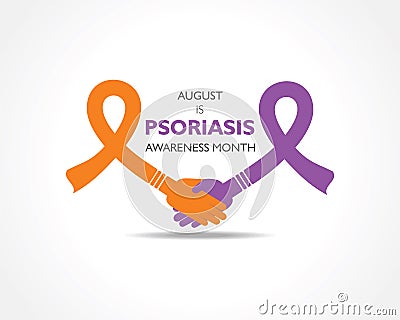 Psoriasis Awareness Month observed in AUGUST Vector Illustration