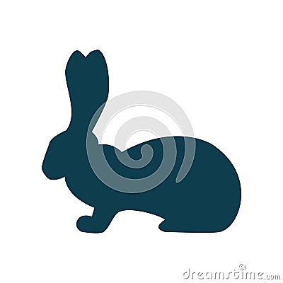 Vector illustration with a rabbit silhouette Vector Illustration
