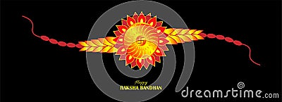 Vector Illustration for Rakhi Festival Background Design with Creative Rakhi Illustration, Indian Religious Festival Raksha Vector Illustration