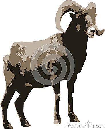 Vector illustration of a ram Vector Illustration