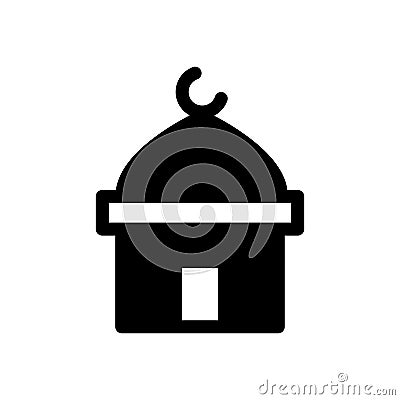 Vector illustration ramadan mubarak glyph flat outline badge icon set style Vector Illustration