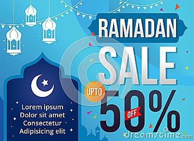 Vector Illustration Ramadan Sale Vector Illustration