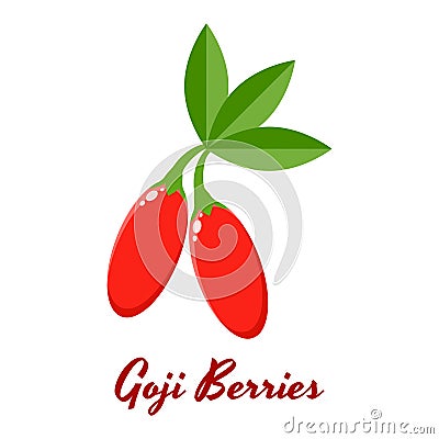 Vector illustration. red Goji berries Vector Illustration