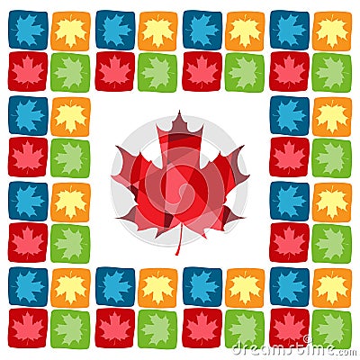 Vector illustration of a red maple leaf, symbol of Canada Vector Illustration